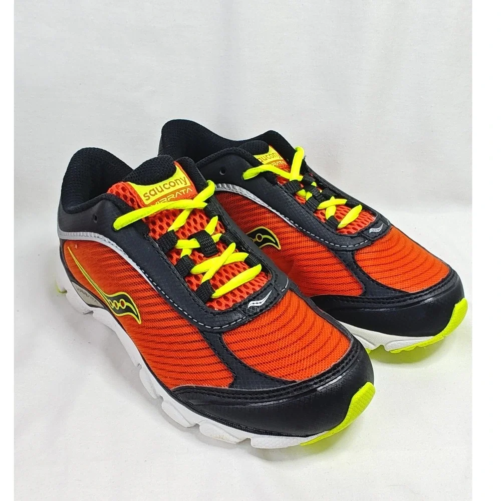 Saucony Virrata Running Shoes Red Black Citron Boys Sneakers 12.5M New